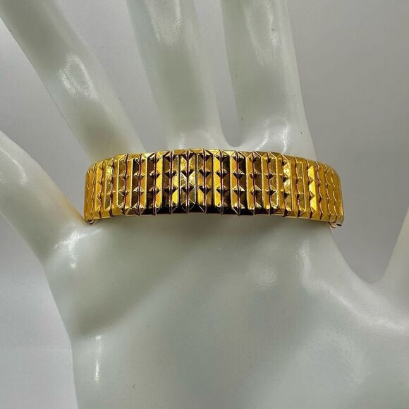 Spiedel gold tone expansion stretchy bracelet - Picture 3 of 9